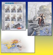 Zestaw Most Krymski Ukraina 2022 Arkusz Znaczki Pocztówka Koperta 