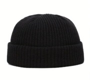 Czapka zimowa dzianinowa czarna  55-60 Cm