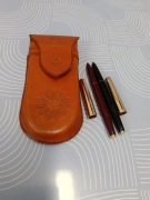 Długopisy chińskie plus futerał ze skóry