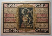 notgeld Coburg, pieniądz zastępczy, 50 Pf, 1919
