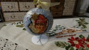 Bombka medalion 15 cm ze stojakiem