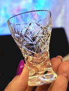 Kieliszki kryształowe do wódki 6 szt. Młynek wiatrakprl Vintage retro 