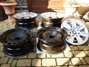 NA ZIMÓWKI- 4 oryginalne felgi BMW  6777783 + 4 kołpaki dla E90 E91 E87 E46