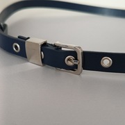 **granatowy wąski PASEK do sukienki 94 x 1,5 cm