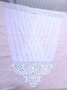 Firana panel deloracyjny V woal zakładki 120x130 cyrkonie elegancka firana