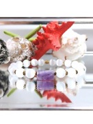 BRANSOLETKA KAMIEŃ AMETYST KWARC  HEMATYT DAMSKA MODA 2026 DZIEŃ BABCI 