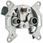 Gniazdo Antenowe Ścienne Natynkowe TV SAT Przejściowe Przelotowe