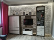 Zestaw mebli do salonu, Dąb Sonoma Tabac MDF lakierowany półmat 255cm