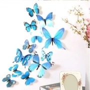 12 sztuk motyle naklejki 3D, samoprzylepne.