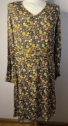 Nowa sukienka odcienie brązu zieleni i żółtego BON PRIX 42