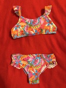 Dwuczęściowy strój kąpielowy dla dziewczynki 110/116 – kolorowy, letni wzór