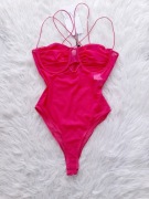 ZARA piękne różowe koronkowe body S 36