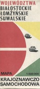 WOJ. BIAŁOSTOCKIE-MAPA SAMOCHODOWA 1984