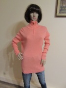 JOTUNHEIM damski morelowy sweter stójka 60% wełna merino _ M