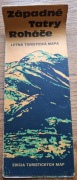 Zapadne Tatry Rohace Letna Turisticka Mapa 1:50 000