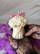 Świeca Sojowa Dekoracyjna Naturalna Świeczka Róży 