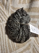 Wloczka z alpakini angory królika (25%) czarny szary duzy motek 219g!