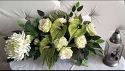 Komplet Kompozycja duża na grób , chryzantemy 