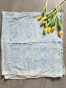 Chusta, chustka, apaszka błękitna, kwadratowa, na szyję