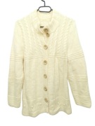 Gruby wełniany sweter kardigan handmade S M