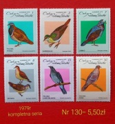Znaczki fauna:130: ptaki- Kuba 1979r **