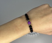 Bransoletka regulowana onyks i jaspis 