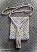 Zestaw torebka etui na telefon i pasek makrama boho 