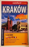 Kraków mapa kieszonkowa laminowana.
