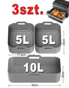 Formy silikonowe do frytkownicy Cosori Dual Blaze Twinfry XXL 10L 