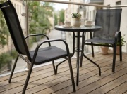Meble Ogrodowe na Balkon Taras Ogród Zestaw Stolik + 2 Krzesła Nowe