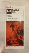 Rozkład Lotów POLSKA British European Airways 1967 1968 PRL
