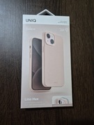Etui UNIQ Lino Hue do Apple iPhone 15 MagClick Charging różowy/blush pink