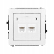 KARLIK DECO DGK-2 Gniazdo sieciowe podwójne podtynkowe 2xRJ45 IP20 
