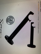 Wspornik 19 mm pojedynczy czarny mat do karnisza