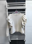 Beżowa bluza damska viralowy model Zara – rozmiar M (38)