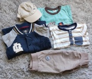 Zestaw ubranek dla chłopca r. 68 H&M Cool Club dresowy kombinezon polo 