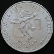 Meksyk 25 pesos 1968 - olimpiada - srebro - stan 1/2