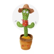 kaktus pluszowy tańczący w doniczce (nagrywanie, dźwięk) 32x12cm | NT6018