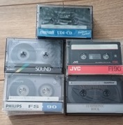 Kasety magnetofonowe JVC, Philips, Goldstar, EMTEC, Maxell 90 - 10 sztuk