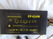 Zasilacz FP 650W ATX 650W Active PFC 2 PCI-E 6pin SATA Molex sprawny