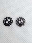 BMW emblemat na kluczyk 11 mm – 2 sztuki – metalowy, samoprzylepny – NOWE