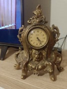 Zegar kominkowy Slava Mosiężny ciężki 