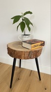 Stolik kawowy pomocniczy nocny z plastra drewna