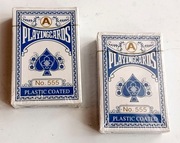 Karty do gry, PLAYING CARDS,  powlekane plastikiem No.555 2szt,