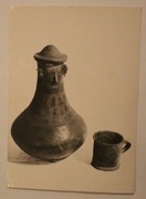 POZNAŃ. Muzeum Archeologiczne - popielnica i kubek, NAKŁAD 500 SZTUK, 1964 
