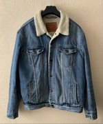 Levi’s męska katana kurtka jeansowa niebieska sherpa z ociepleniem L