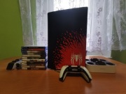 PS5 FAT napęd 1TB Spiderman + Pad + 9 Gier +1TB SSD + Ładowarka + Pudełko