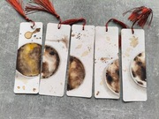 Akwarela Zakładka Tasiemka Książki Kawa Poranek Ziarna Prezent Rękodzieło