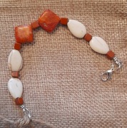 Bransoletka damska z koralami i turkusami