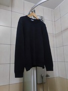 Sweter klasyczny czarny bluza COS M kardigan męski granatowy ciemny baweł